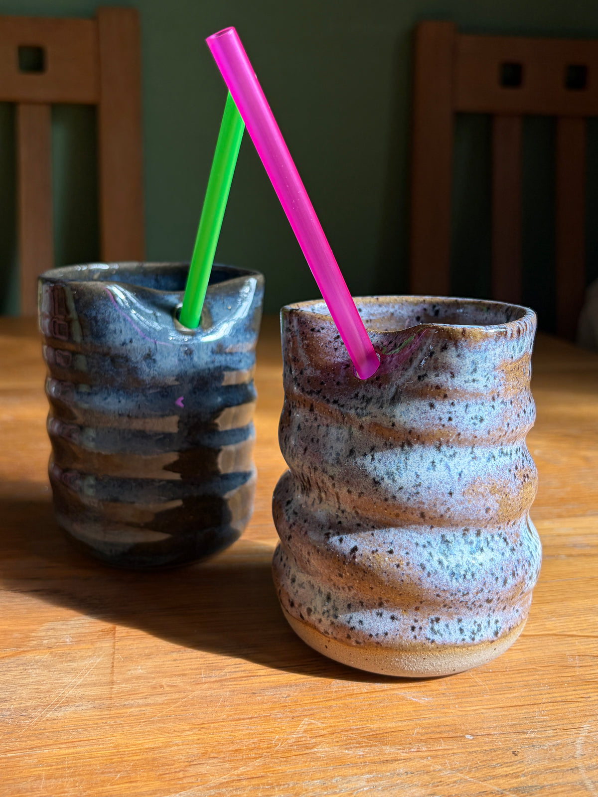 Straw travel Tumblers - Swirly